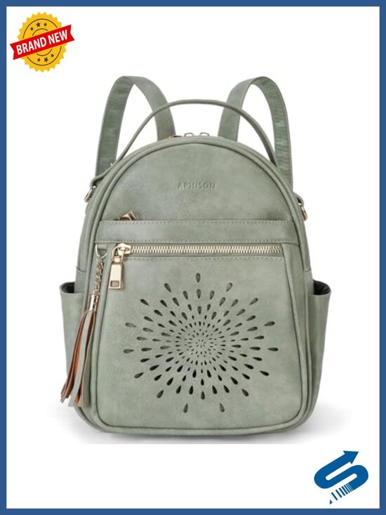 Mini PU Leather Backpack Purse Convertible Travel Daypack main image 4